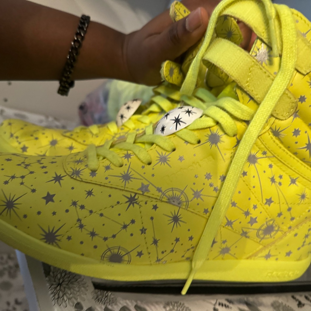 Reebok Freestyle Hi Hi Top Sneakers In Galaxy Star